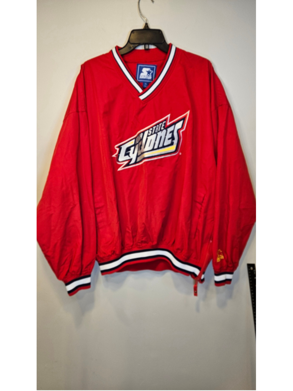 Vintage Iowa State Cyclones Starter Pullover Jacket XL Red NCAA Windbreaker